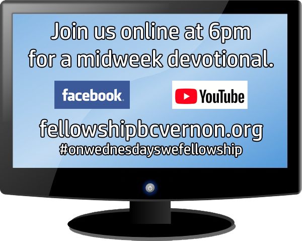 Join Fellowship online for midweek devotional, 3/25/20