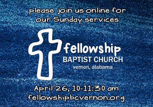 Church Services for Sunday, April 26, 2020