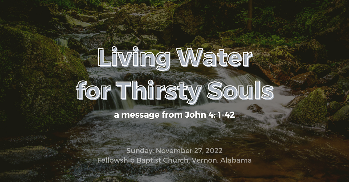 living water for thirsty souls